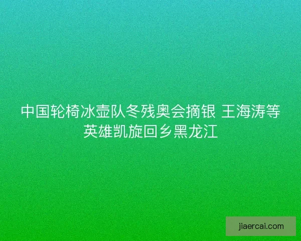 中国轮椅冰壶队冬残奥会摘银 王海涛等英雄凯旋回乡黑龙江